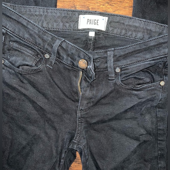 Paige Black Denim Skyline Skinny Jeans size 24 - Picture 2 of 4